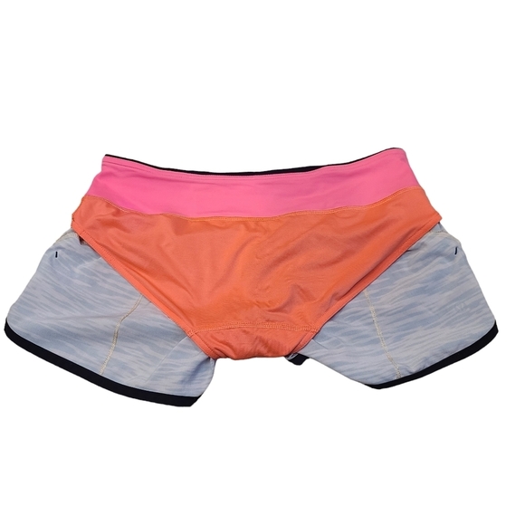 Lululemon Run Speed Shorts Tiger Water Multi Sz. 6 EUC!! - Picture 3 of 9